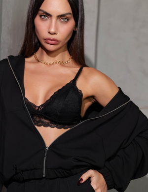 Conjunto Moletom Liso Raffa Preto