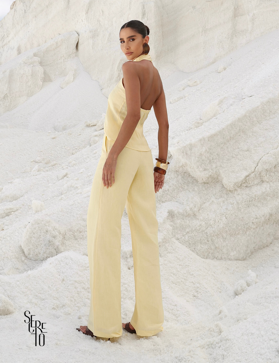 Conjunto Alfaiataria Frente Única Tabata Manteiga