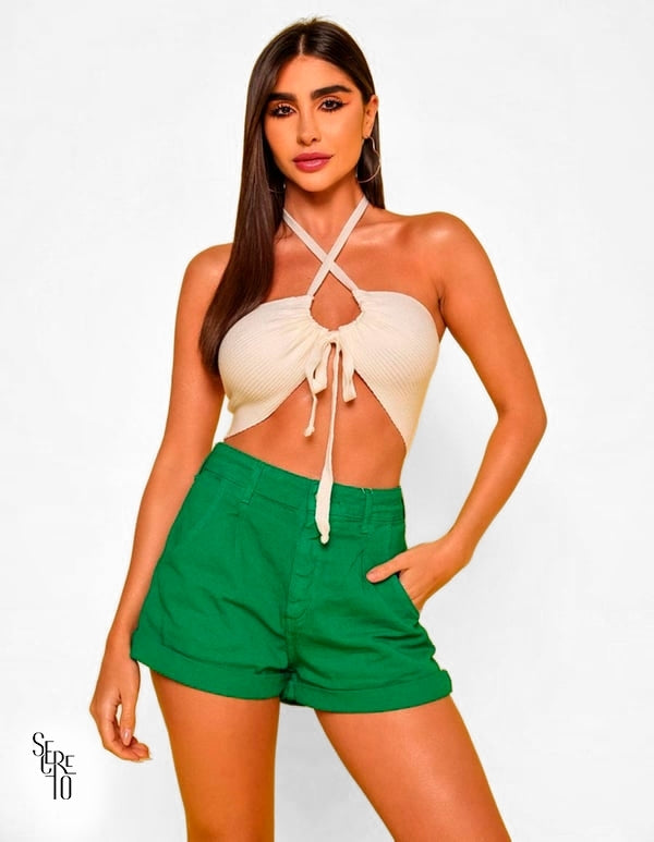 Top Frente Única Modal Off White