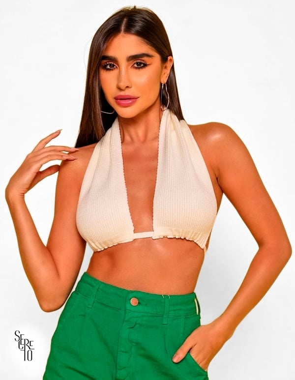Top Frente Única Modal Off White – Secreto Closet