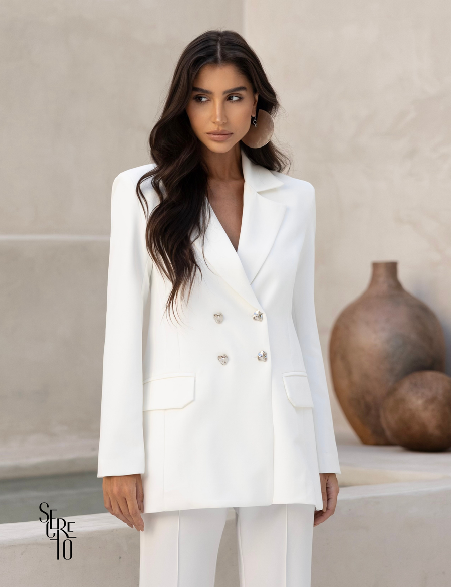 Blazer Alfaiataria Carolina Branco