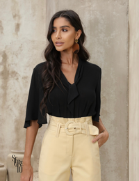 Blusa Feminina com Laço Rake Preto