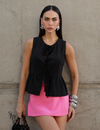 Blusa Amarrações Frontais com Babado Juliana Preto
