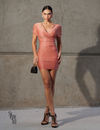 Vestido Curto Lurex Transpassado Adri Rosê