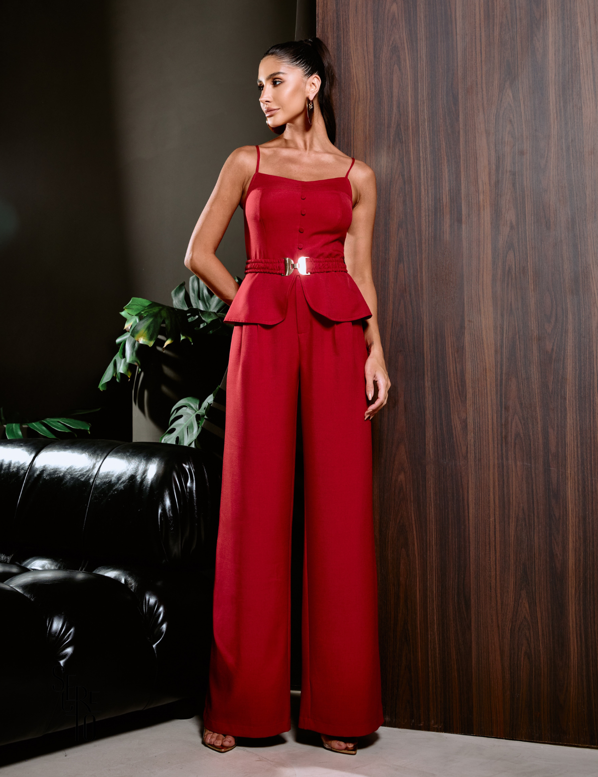 Conjunto Alfaiataria Marant Betina Vermelho