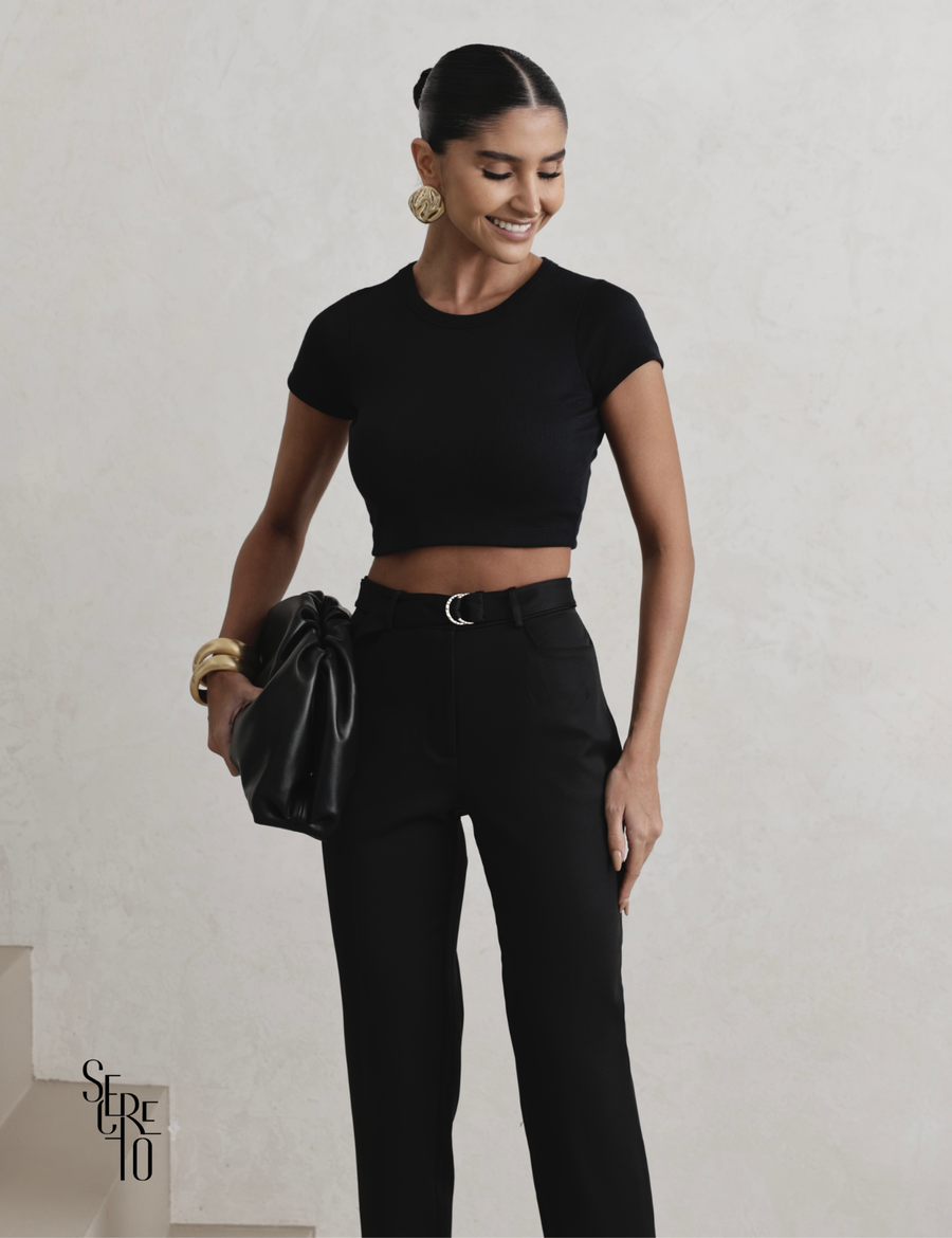Cropped Canelado Lidia Preto