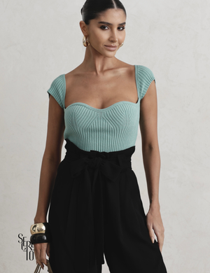 Top Cropped Leyda Verde Menta