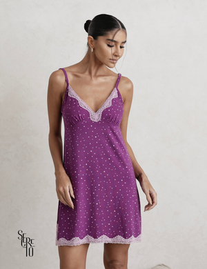 Camisola Curta com Renda Maria Roxo