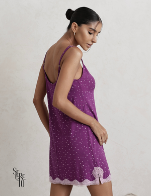 Camisola Curta com Renda Maria Roxo