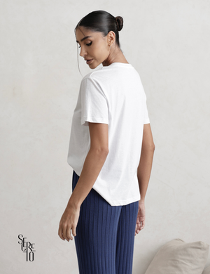 Conjunto Pijama Blusa e Calça Patty Azul Marinho