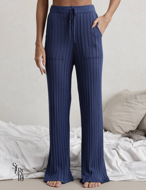 Conjunto Pijama Blusa e Calça Patty Azul Marinho