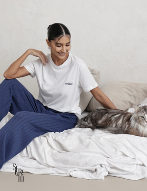 Conjunto Pijama Blusa e Calça Patty Azul Marinho