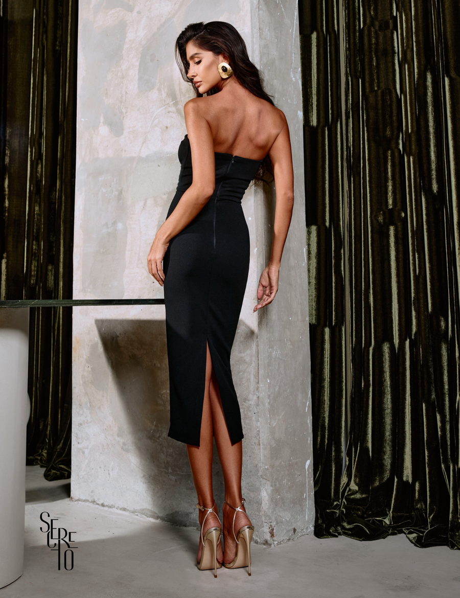 Vestido Midi TQC Veneza Preto