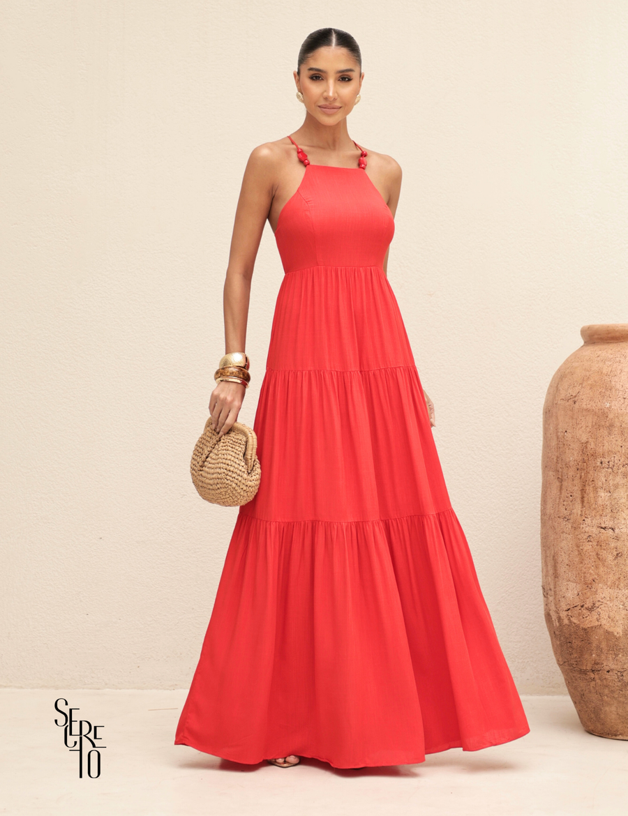 Vestido Longo Mailli Vermelho