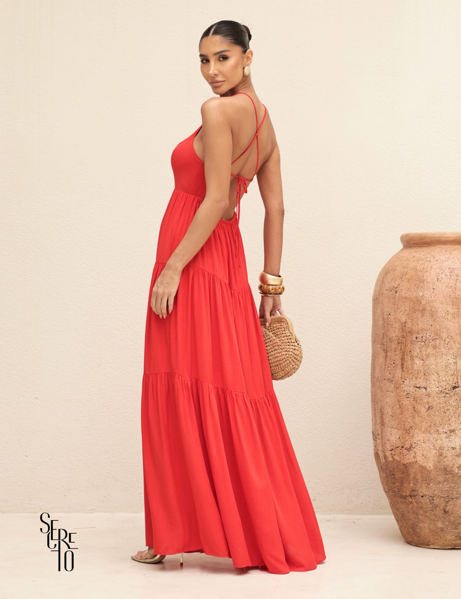 Vestido Longo Mailli Vermelho