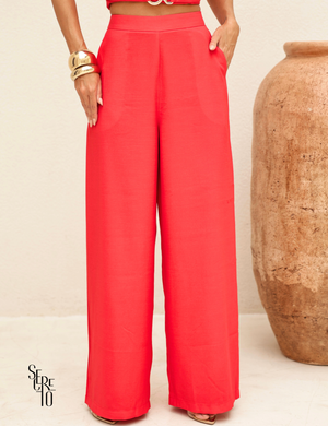 Conjunto Regata e Calça Alfaiataria Ane Vermelho