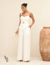 Conjunto Regata e Calça Alfaiataria Ane Off White