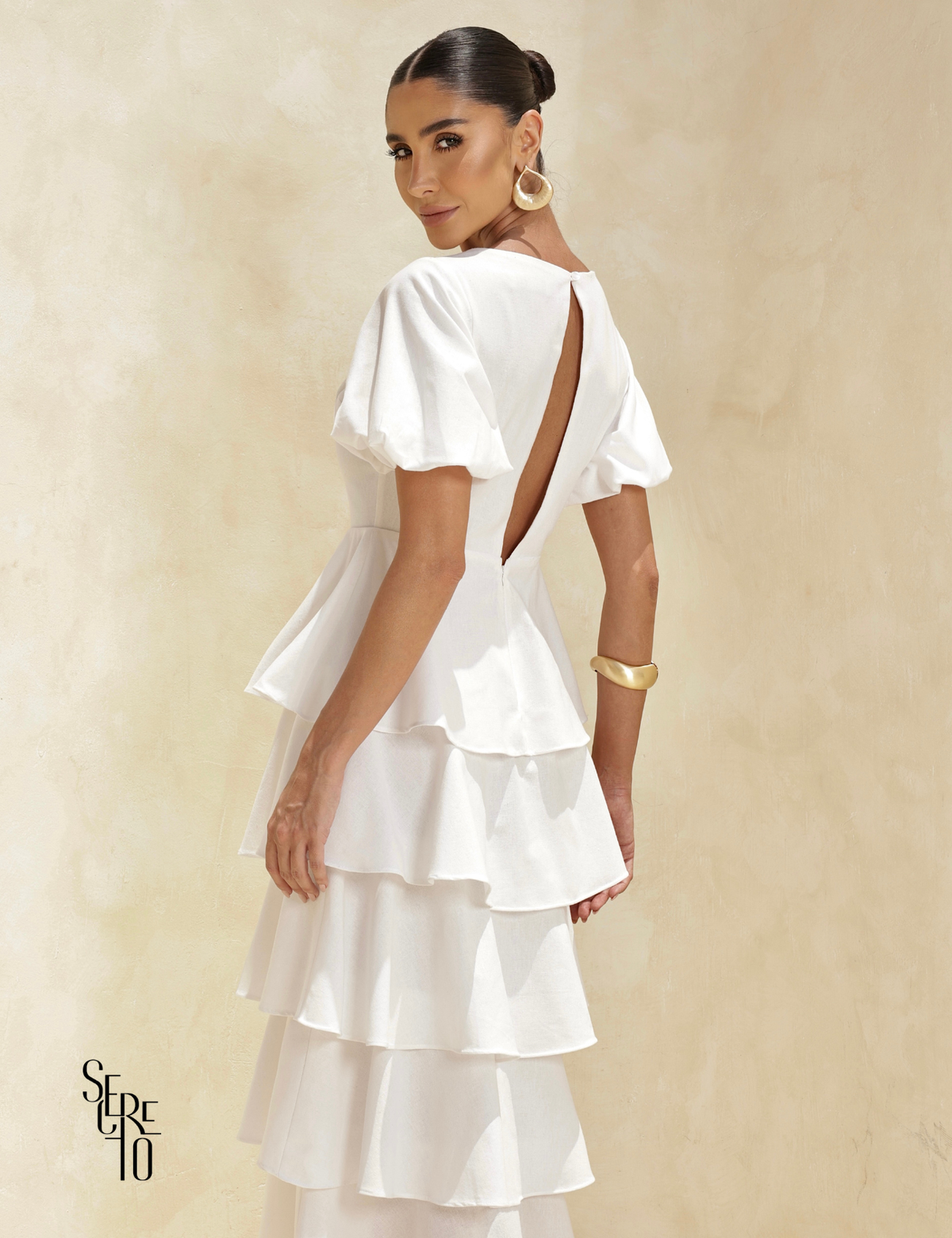 Vestido Longo Camadas Rosana Off White