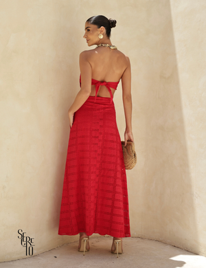 Top Bico Laise Jully Vermelho