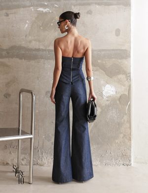 Conjunto Blusa e Calça Sarja Vina Azul Jeans