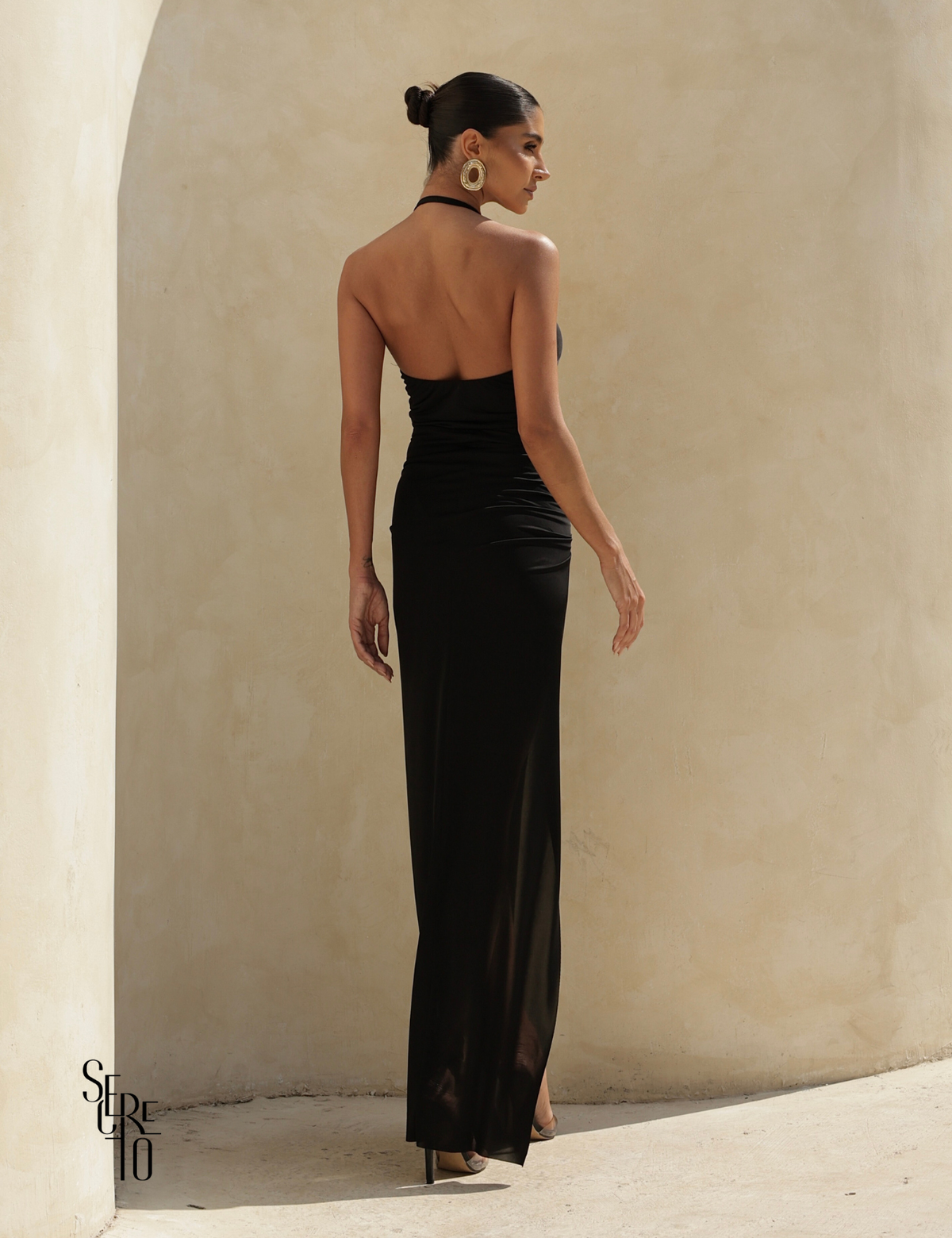 Conjunto Body e Pareô Jersey Mariela Preto