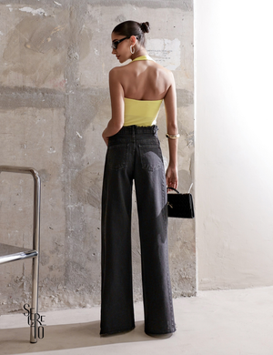 Calça Jeans Flare Nanda Preto