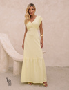 Vestido Longo Detalhe Costas Gabriela Camomila