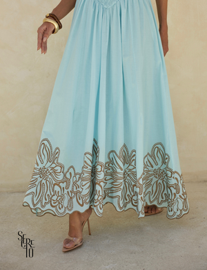 Vestido Longo Laise Barra Lali Azul