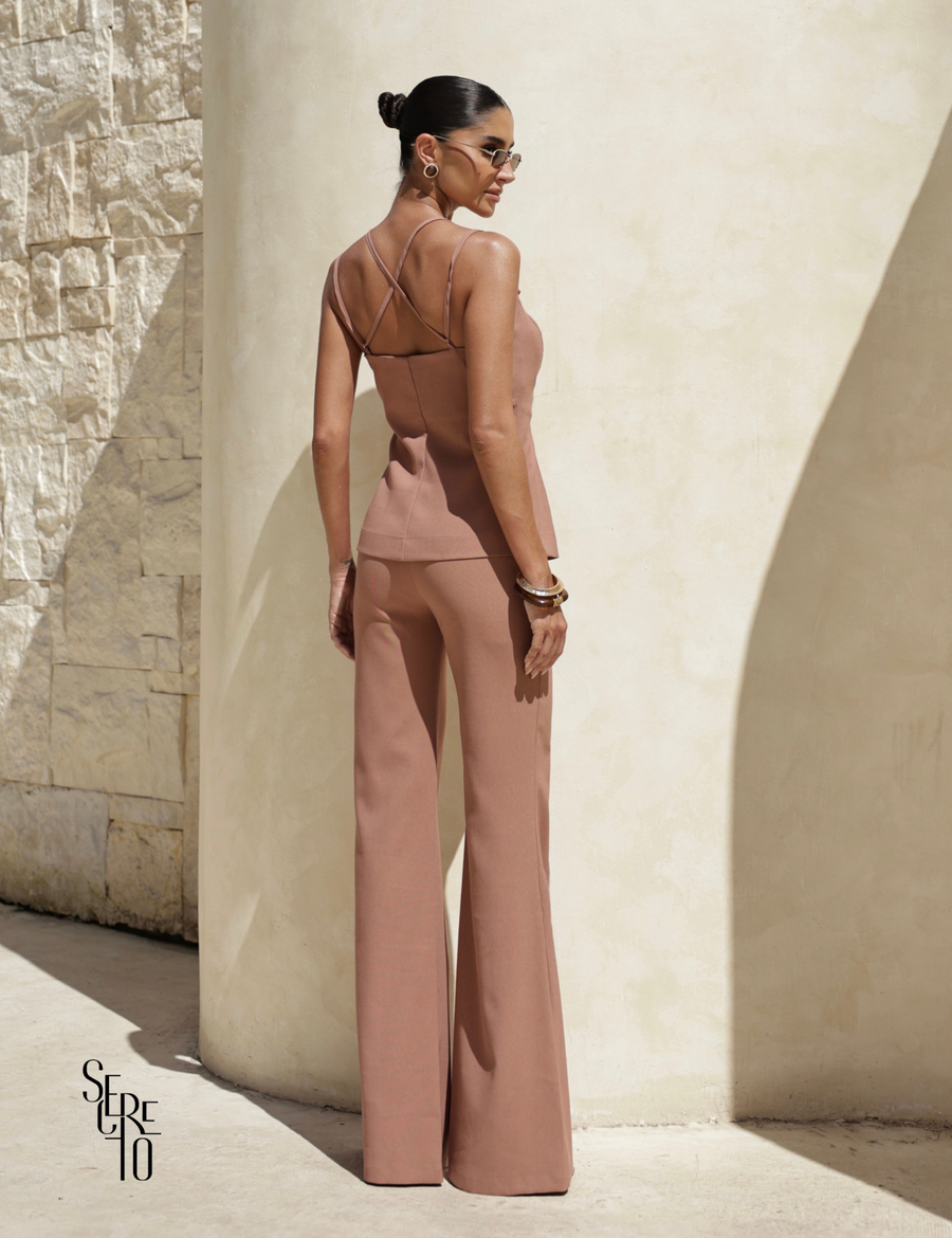 Conjunto Alfaiataria Alça Dupla Paolla Nude