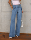 Calça Jeans Cós Duplo Bia Azul