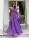 Vestido Longo Um Ombro Brenda Violeta