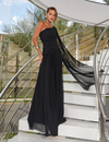 Vestido Longo Um Ombro Brenda Preto