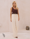 Calça Visco Linho Tamiris Bege