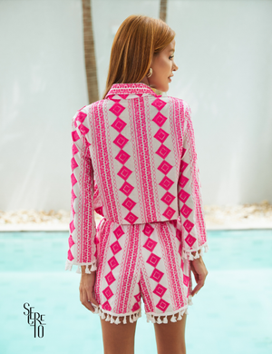 Conjunto Camisa e Short Laise Adna Pink