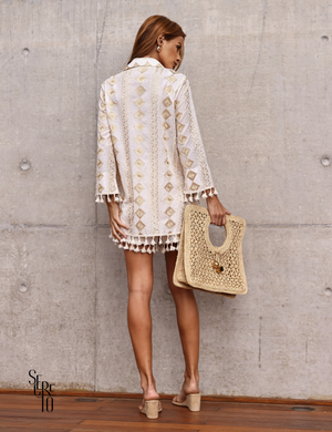 Conjunto Camisa e Short Laise Adna Dourado