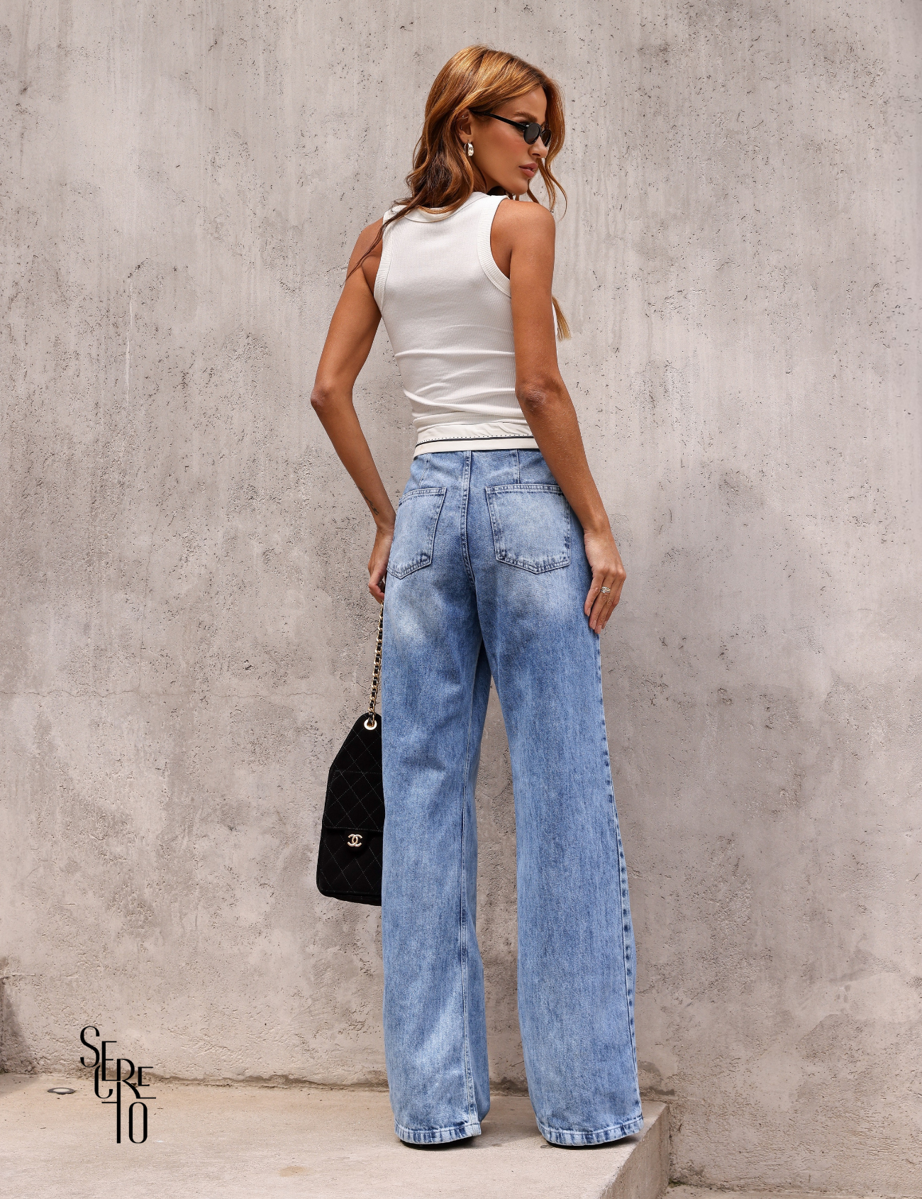 Calça Wide Leg Kaya Jeans Claro