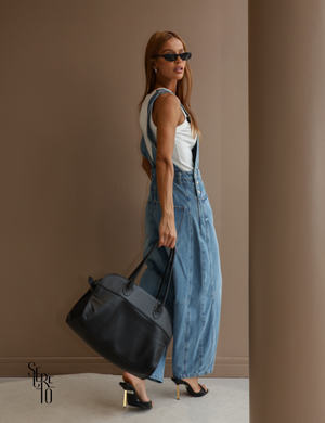 Macacão Jardineira Ana Azul