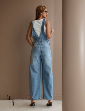 Macacão Jardineira Ana Azul