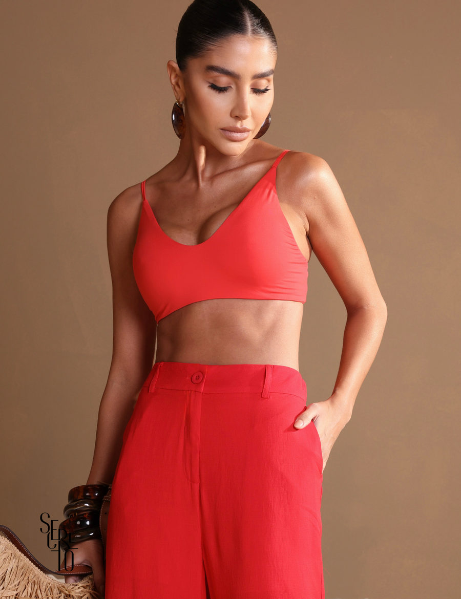 Top Básico Vanessa Vermelho