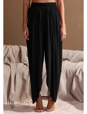 Conjunto Blusa e Calça Franzido Angelina Preto