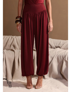 Conjunto Body e Calça Eliane Marsala