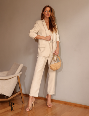 Blazer Manga 3/4 Alfaiataria Edy  Bege