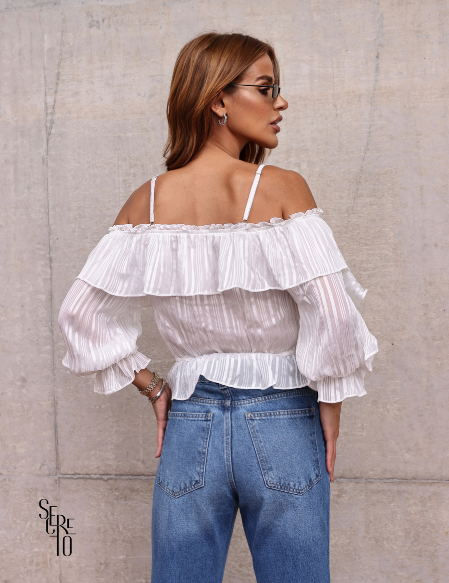 Blusa Ciganinha Mari Branco