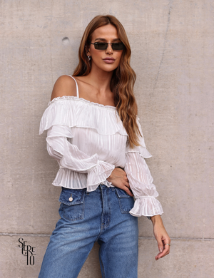 Blusa Ciganinha Mari Branco