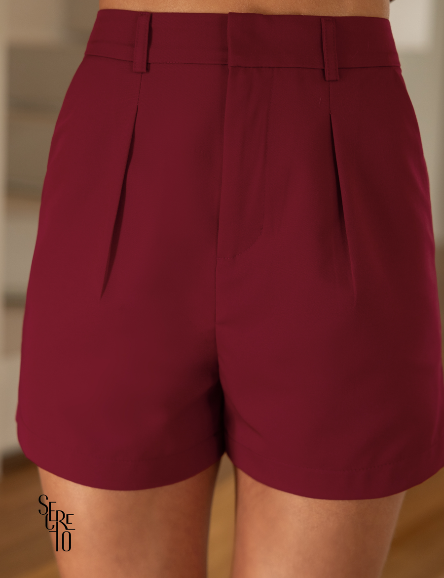 Short Alfaiataria Aline Marsala