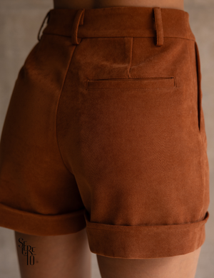 Short Cotelê Samia Camel