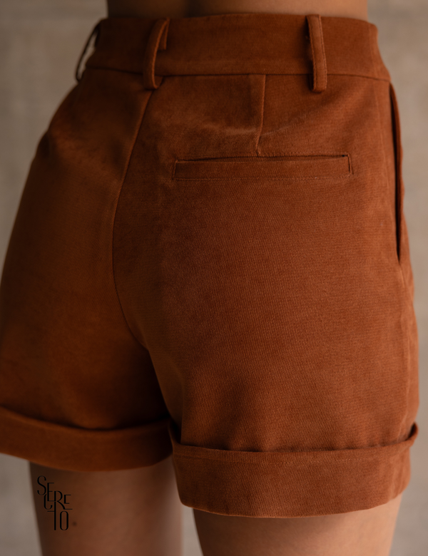 Short Cotelê Samia Camel