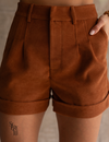 Short Cotelê Samia Camel