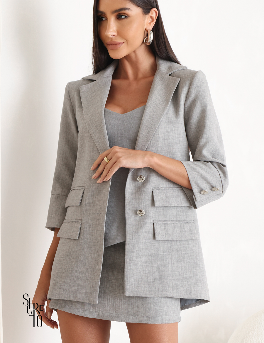 Blazer Manga 7/8 Suzi Cinza