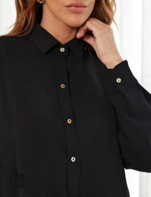 Conjunto Blusa e Calça Alfaiataria Raissa Preto